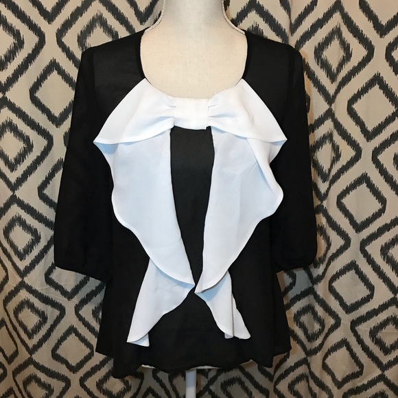 Tops - Iris Los Angeles Sheer Bow Blouse